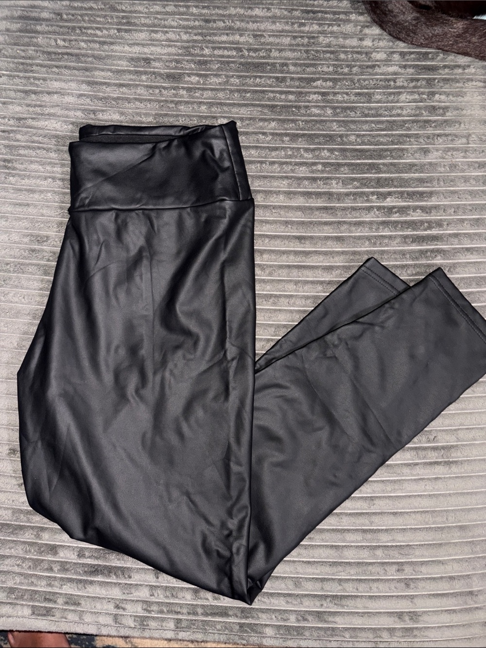 Source Unknown Black Faux Leather Leggings